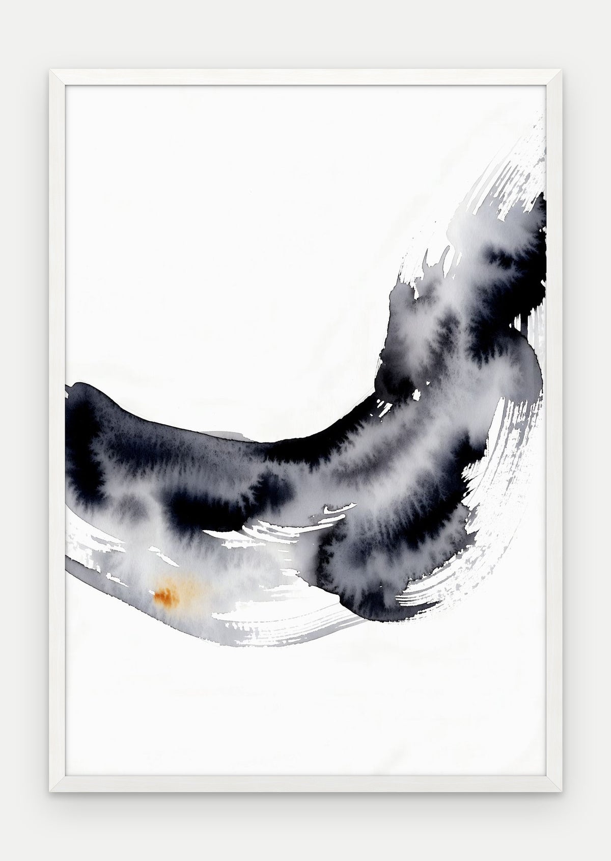 Plakat Fala w ramie, oprawa: drewno białe, format 70 × 100 cm