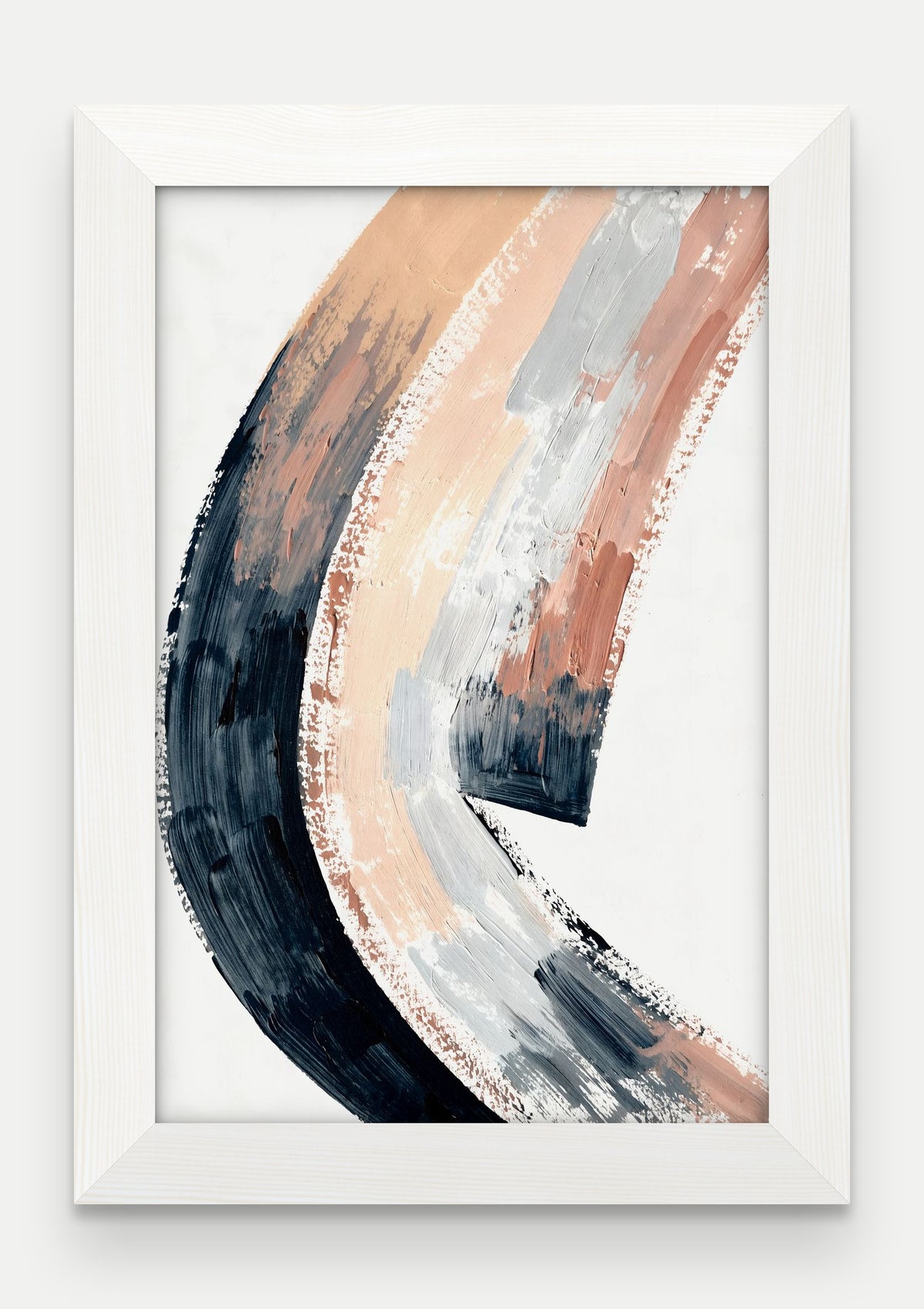 Obraz na płótnie Grań w ramie, oprawa: drewno białe, format 20 × 30 cm