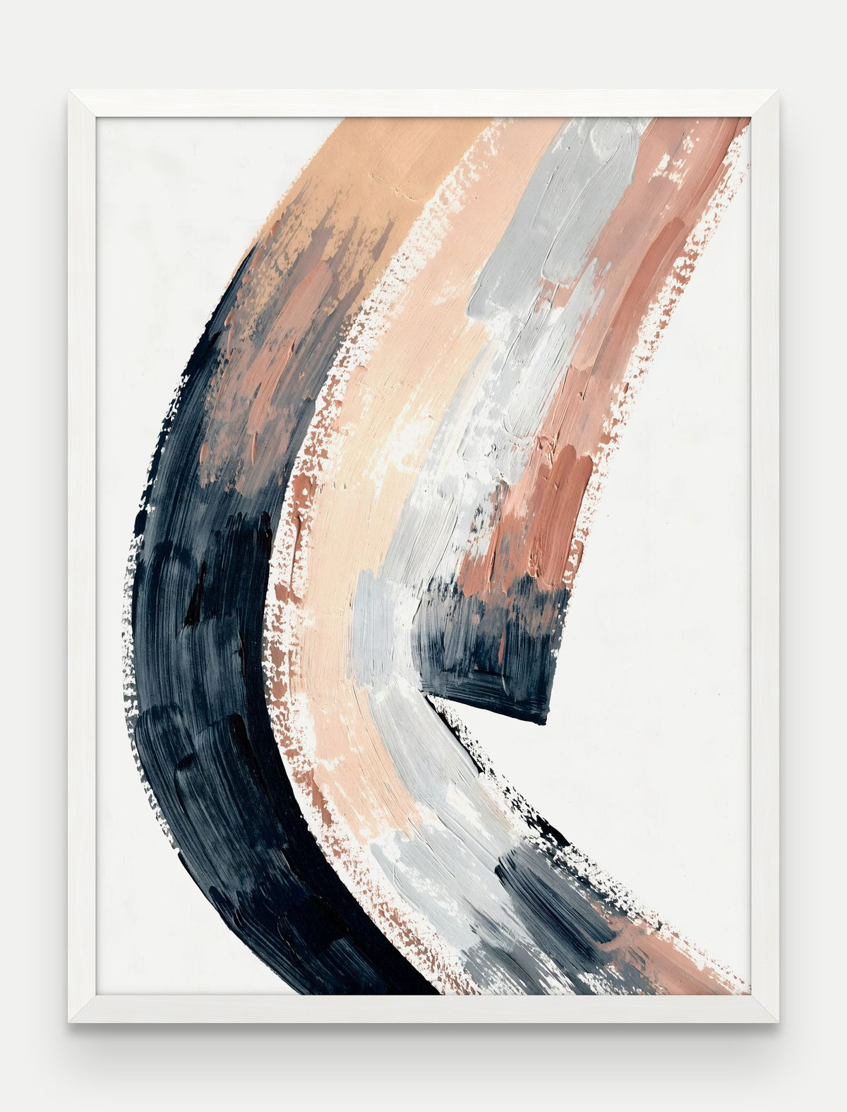 Obraz na płótnie Grań w ramie, oprawa: drewno białe, format 60 × 80 cm