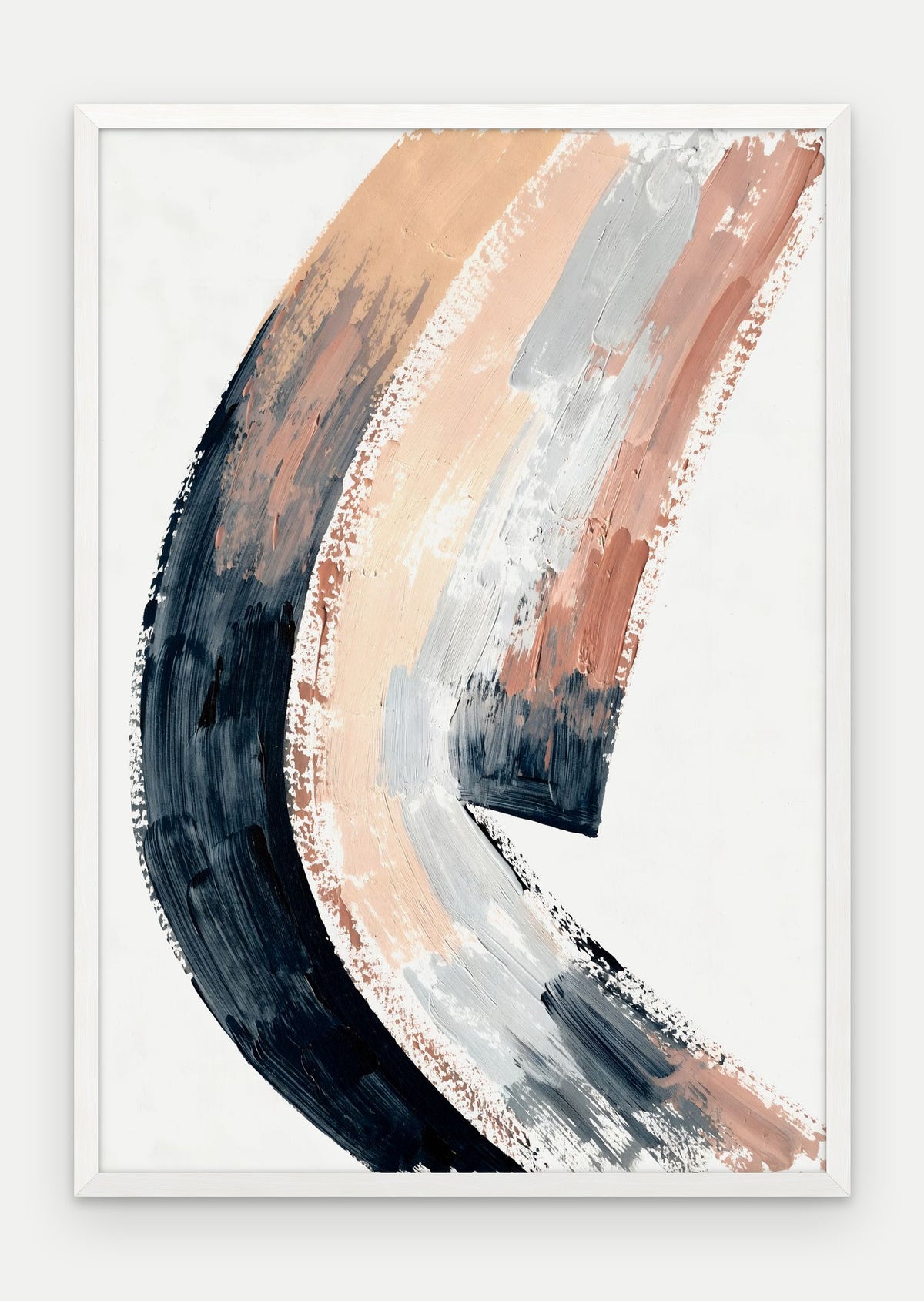 Plakat Grań w ramie, oprawa: drewno białe, format 70 × 100 cm