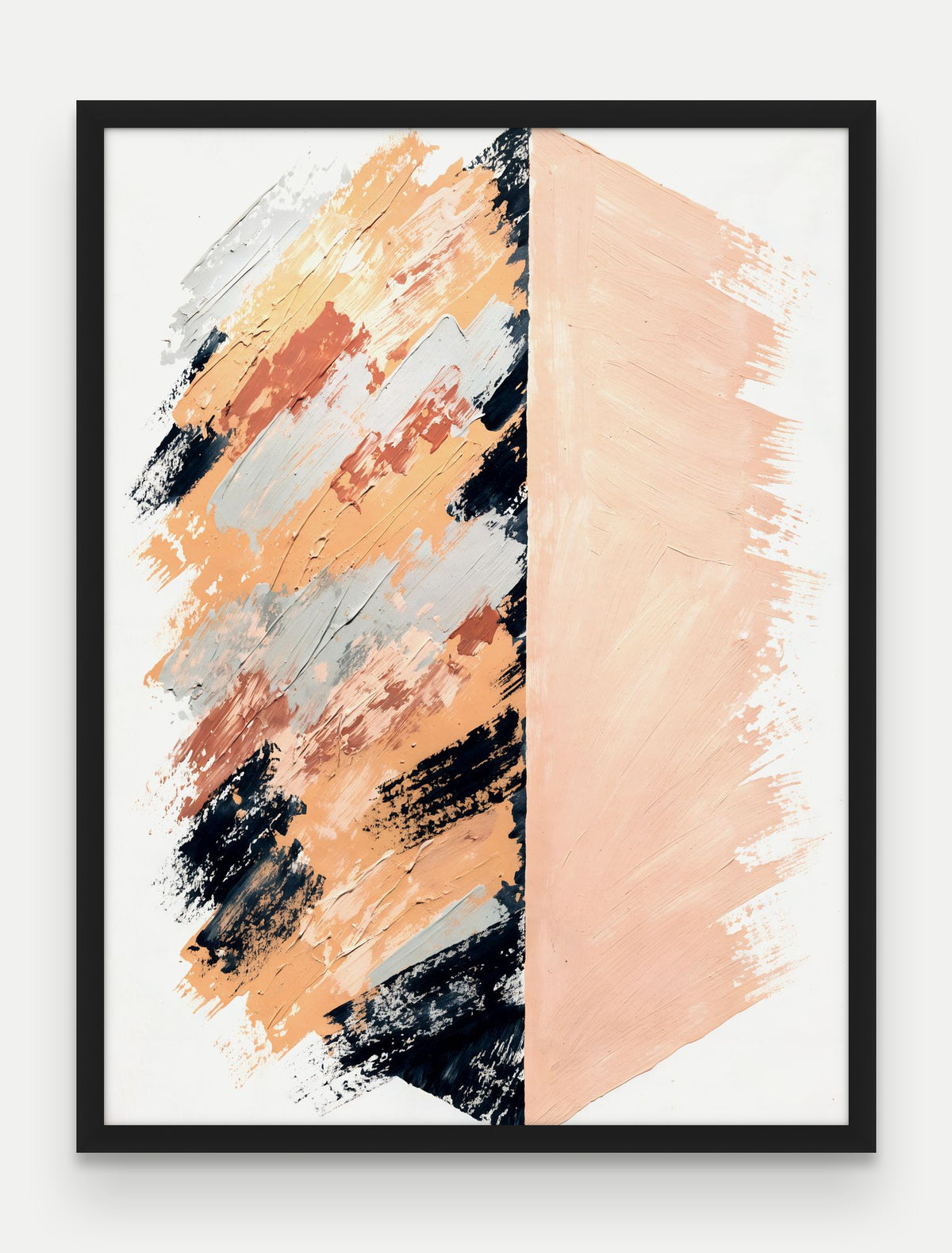 Obraz na płótnie Granica w ramie, oprawa: drewno czarne, format 60 × 80 cm