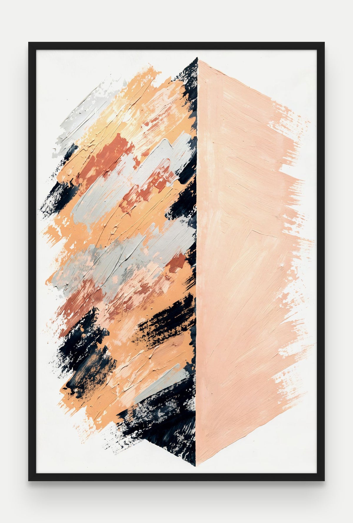 Obraz na płótnie Granica w ramie, oprawa: drewno czarne, format 80 × 120 cm