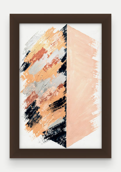 Obraz na płótnie Granica w ramie, oprawa: drewno brązowe, format 20 × 30 cm