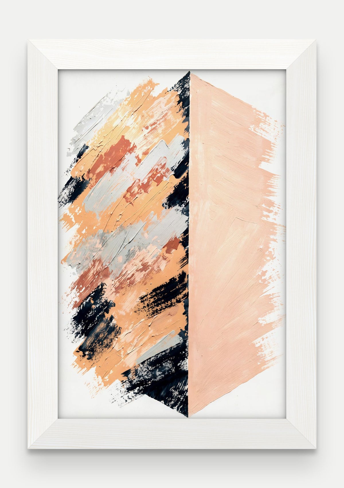 Obraz na płótnie Granica w ramie, oprawa: drewno białe, format 20 × 30 cm