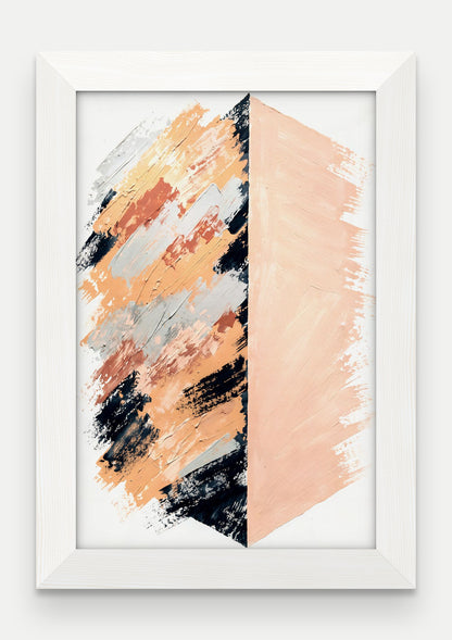 Obraz na płótnie Granica w ramie, oprawa: drewno białe, format 20 × 30 cm