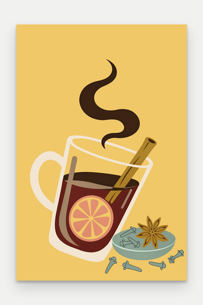 Obraz na płótnie Grzane wino na blejtramie, bez ramy, format 40 × 60 cm