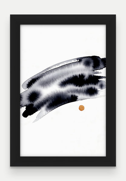 Obraz na płótnie Horyzont w ramie, oprawa: drewno czarne, format 20 × 30 cm