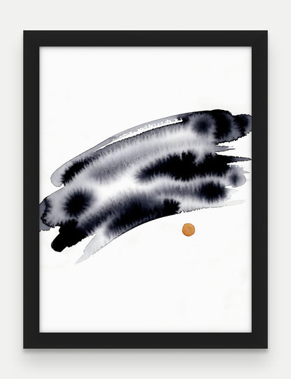 Obraz na płótnie Horyzont w ramie, oprawa: drewno czarne, format 30 × 40 cm