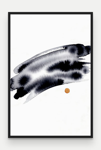 Obraz na płótnie Horyzont w ramie, oprawa: drewno czarne, format 80 × 120 cm