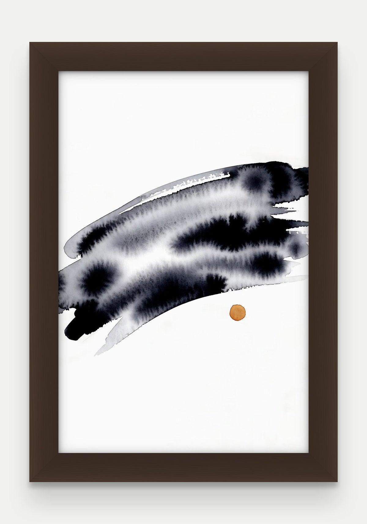 Obraz na płótnie Horyzont w ramie, oprawa: drewno brązowe, format 20 × 30 cm