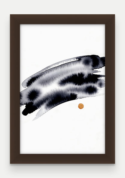 Obraz na płótnie Horyzont w ramie, oprawa: drewno brązowe, format 20 × 30 cm