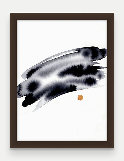Obraz na płótnie Horyzont w ramie, oprawa: drewno brązowe, format 30 × 40 cm