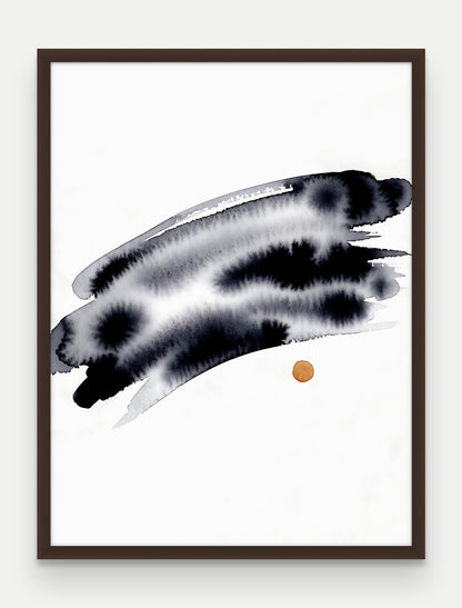 Obraz na płótnie Horyzont w ramie, oprawa: drewno brązowe, format 60 × 80 cm
