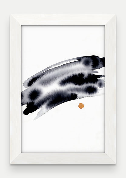 Obraz na płótnie Horyzont w ramie, oprawa: drewno białe, format 20 × 30 cm