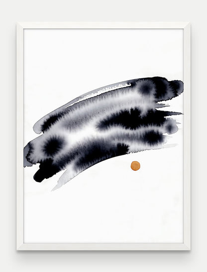 Obraz na płótnie Horyzont w ramie, oprawa: drewno białe, format 60 × 80 cm