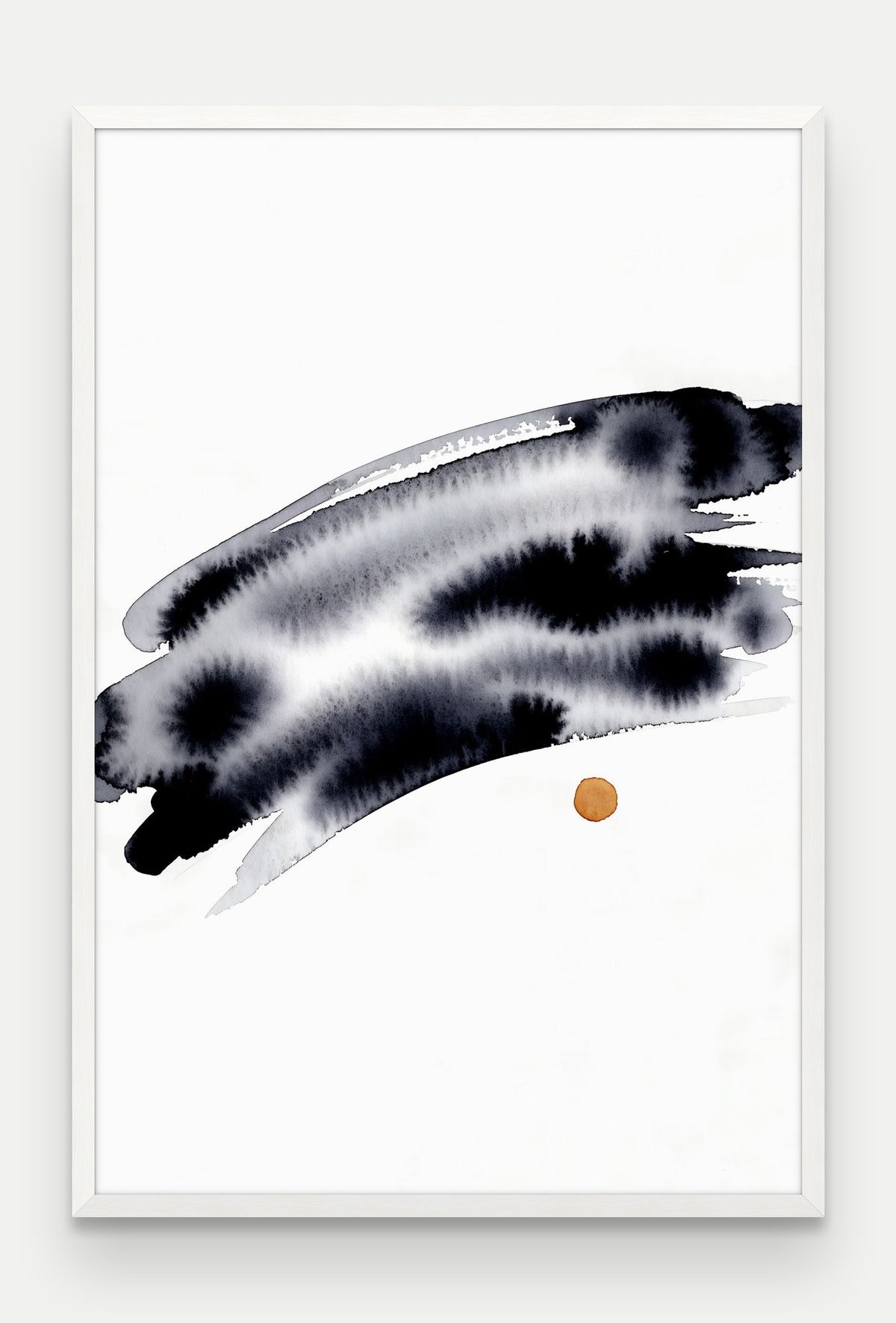 Obraz na płótnie Horyzont w ramie, oprawa: drewno białe, format 80 × 120 cm