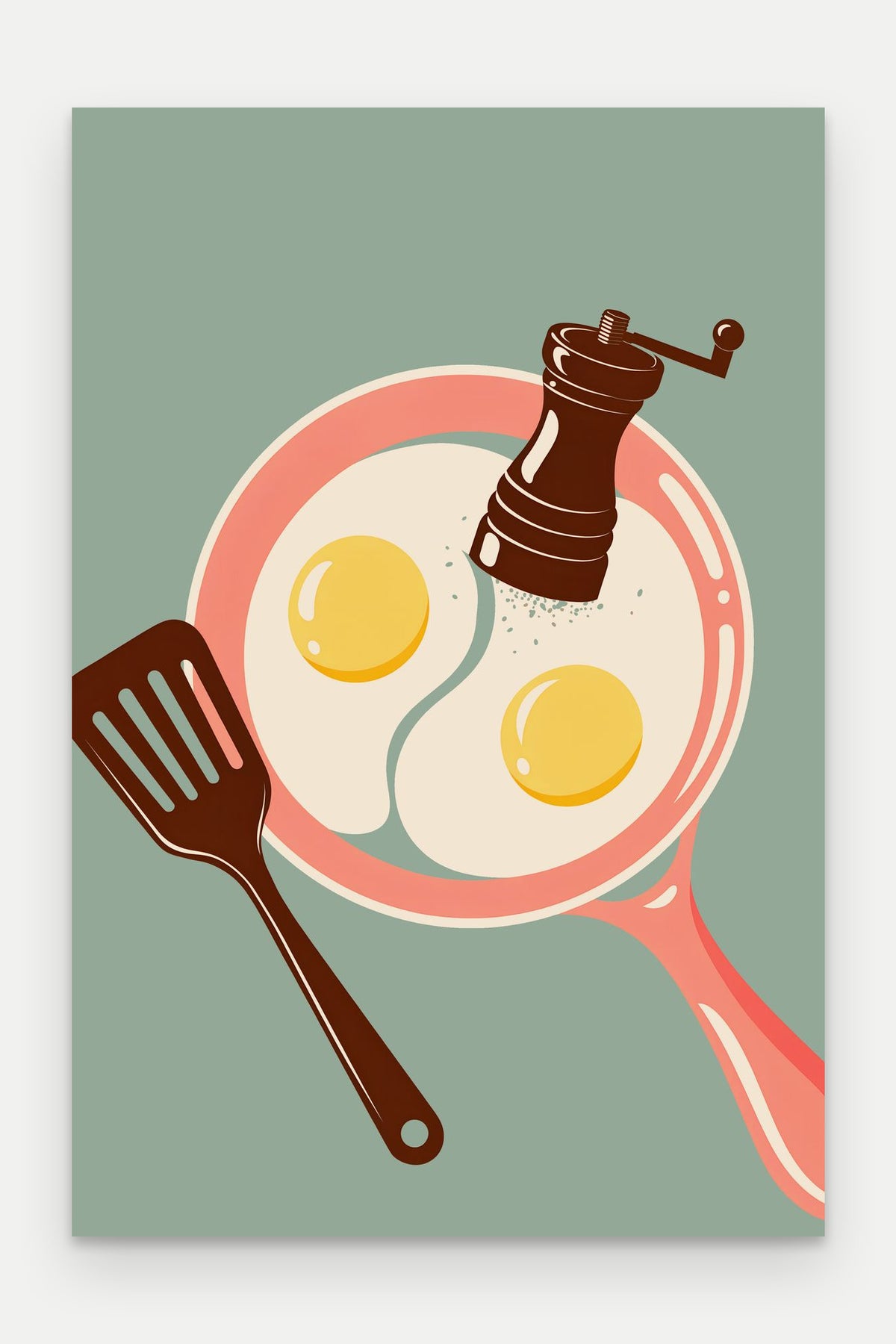 Obraz na płótnie Jajka sadzone na blejtramie, bez ramy, format 80 × 120 cm