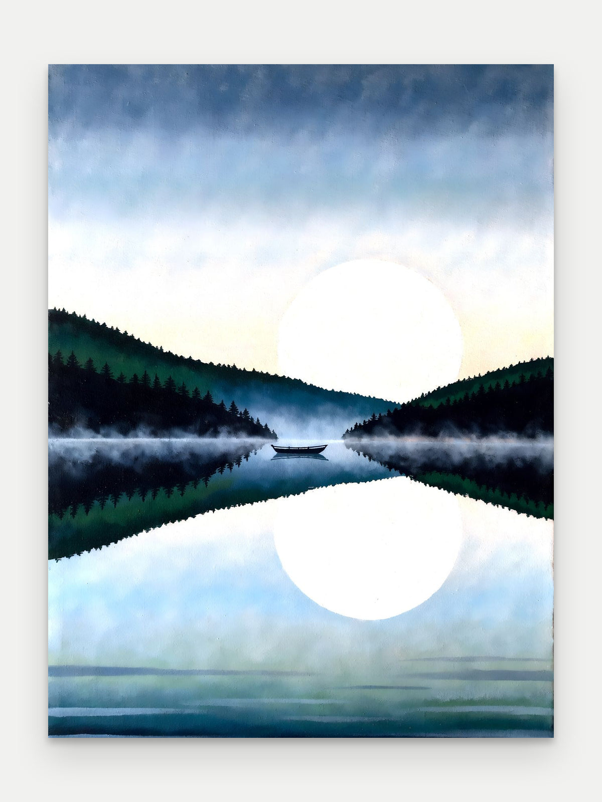 Obraz na płótnie Jezioro na blejtramie, bez ramy, format 30 × 40 cm