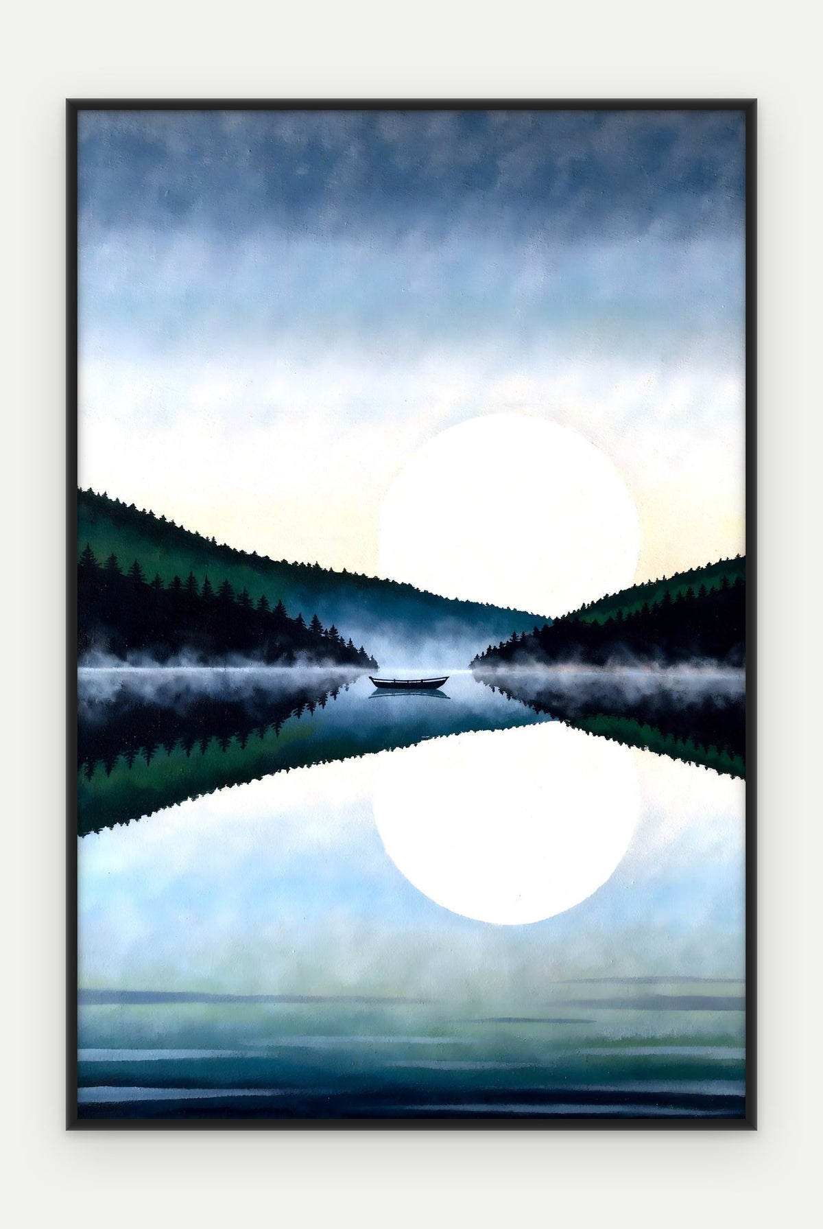 Plakat Jezioro w ramie, oprawa: aluminium czarne, format 40 × 60 cm