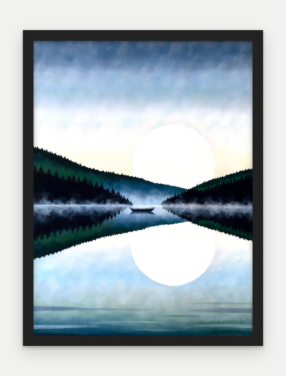 Plakat Jezioro w ramie, oprawa: drewno czarne, format 30 × 40 cm