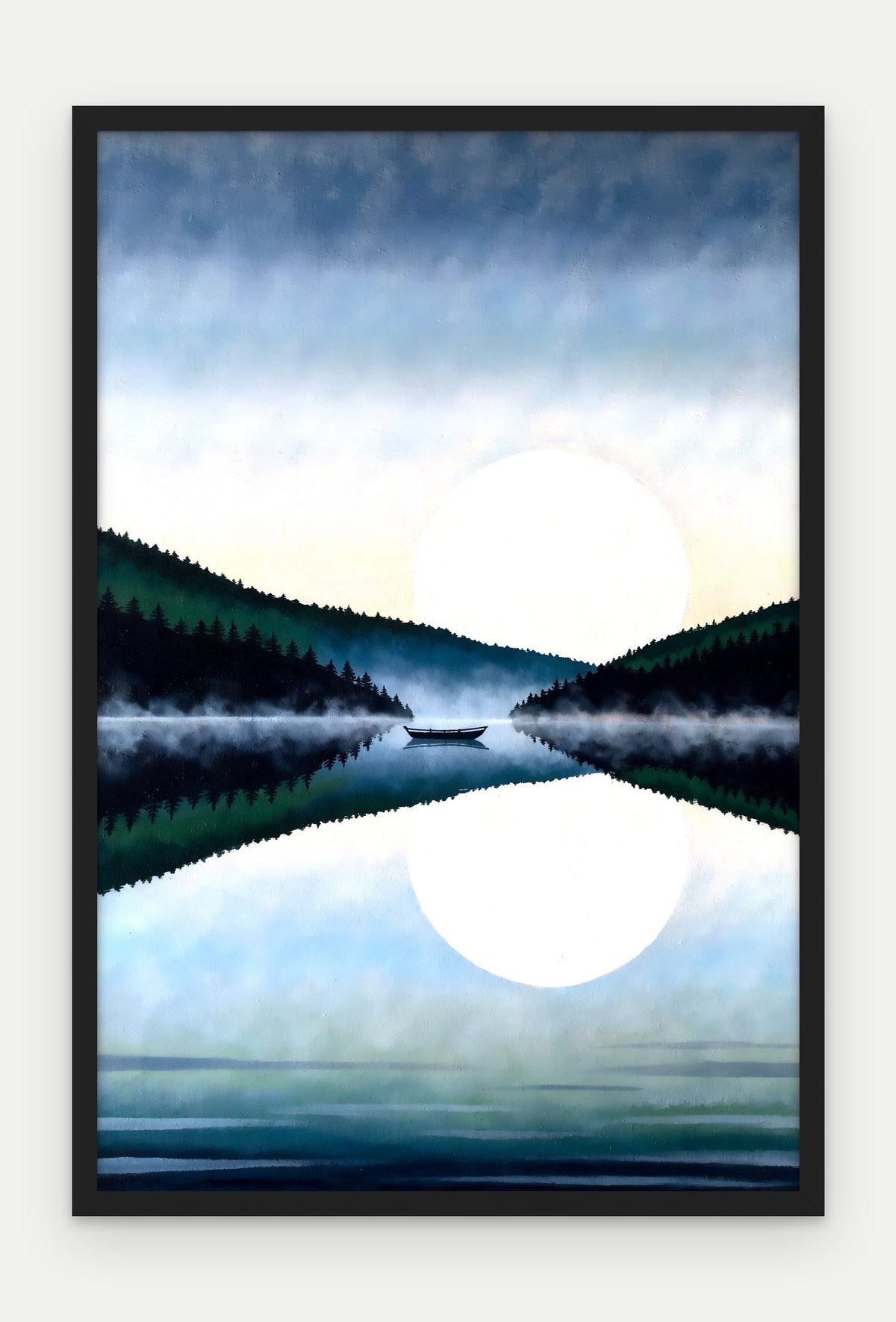 Plakat Jezioro w ramie, oprawa: drewno czarne, format 40 × 60 cm