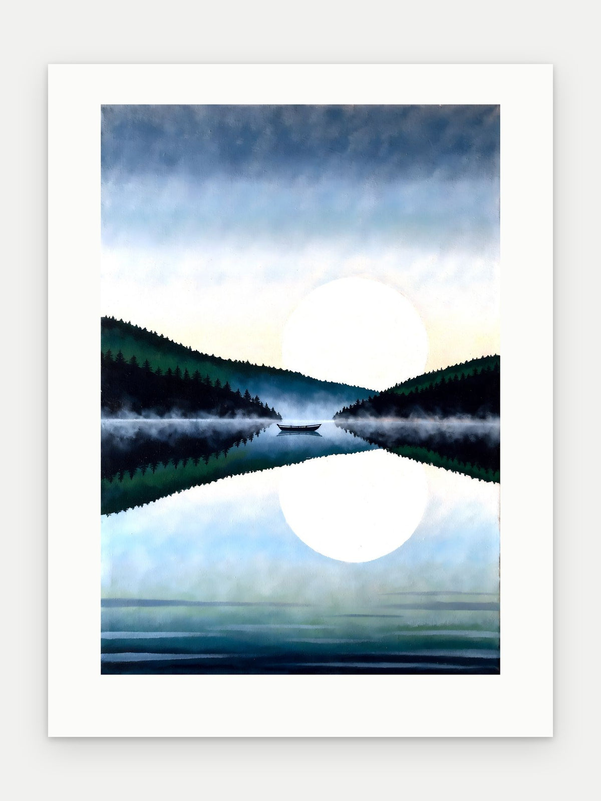 Plakat Jezioro bez oprawy, z passe-partout, format 30 × 40 cm