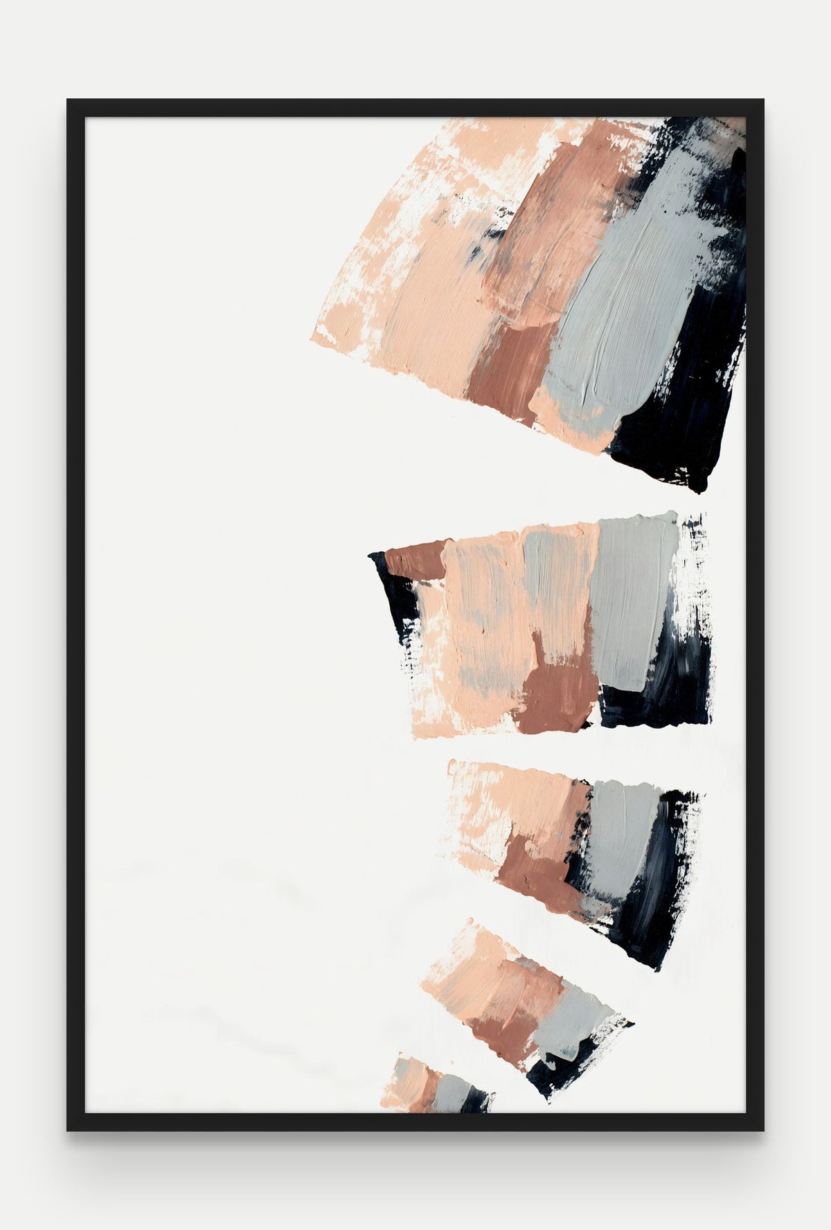 Obraz na płótnie Kaskada w ramie, oprawa: drewno czarne, format 80 × 120 cm