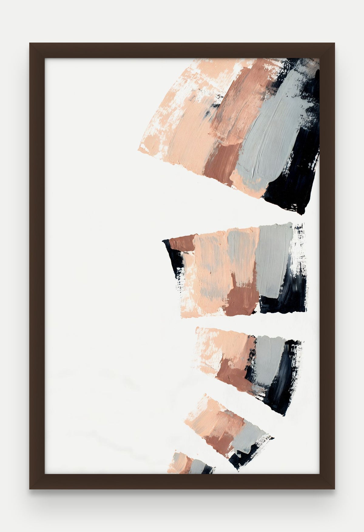 Obraz na płótnie Kaskada w ramie, oprawa: drewno brązowe, format 40 × 60 cm