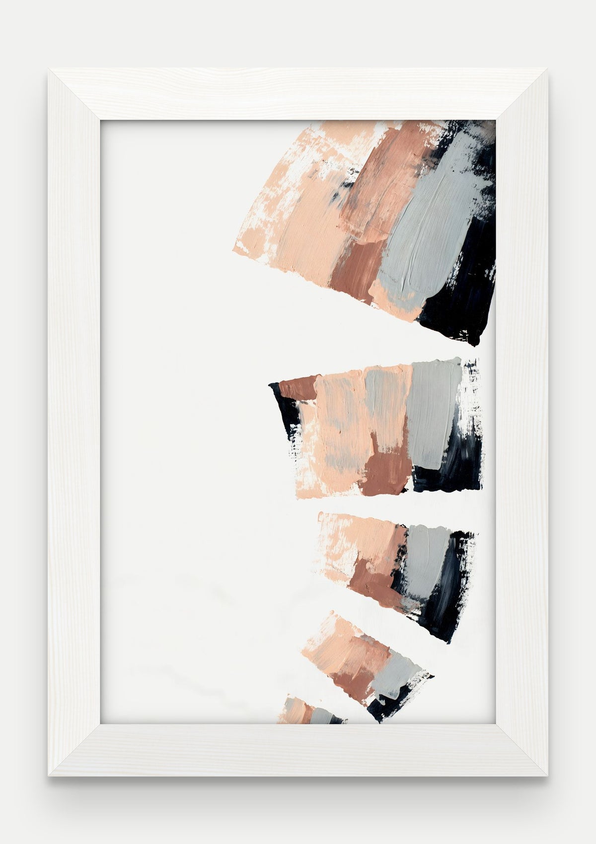 Obraz na płótnie Kaskada w ramie, oprawa: drewno białe, format 20 × 30 cm