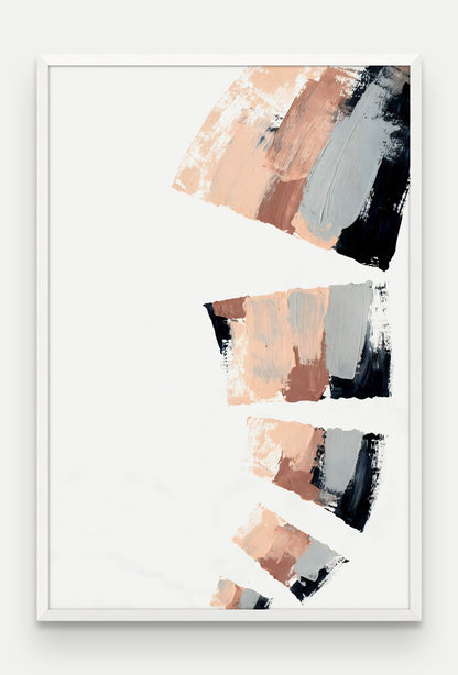 Obraz na płótnie Kaskada w ramie, oprawa: drewno białe, format 80 × 120 cm
