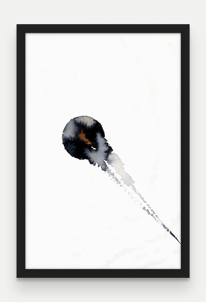 Obraz na płótnie Kropla w ramie, oprawa: drewno czarne, format 40 × 60 cm