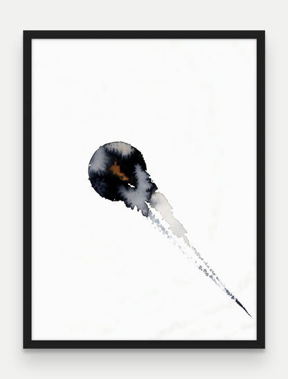 Obraz na płótnie Kropla w ramie, oprawa: drewno czarne, format 60 × 80 cm