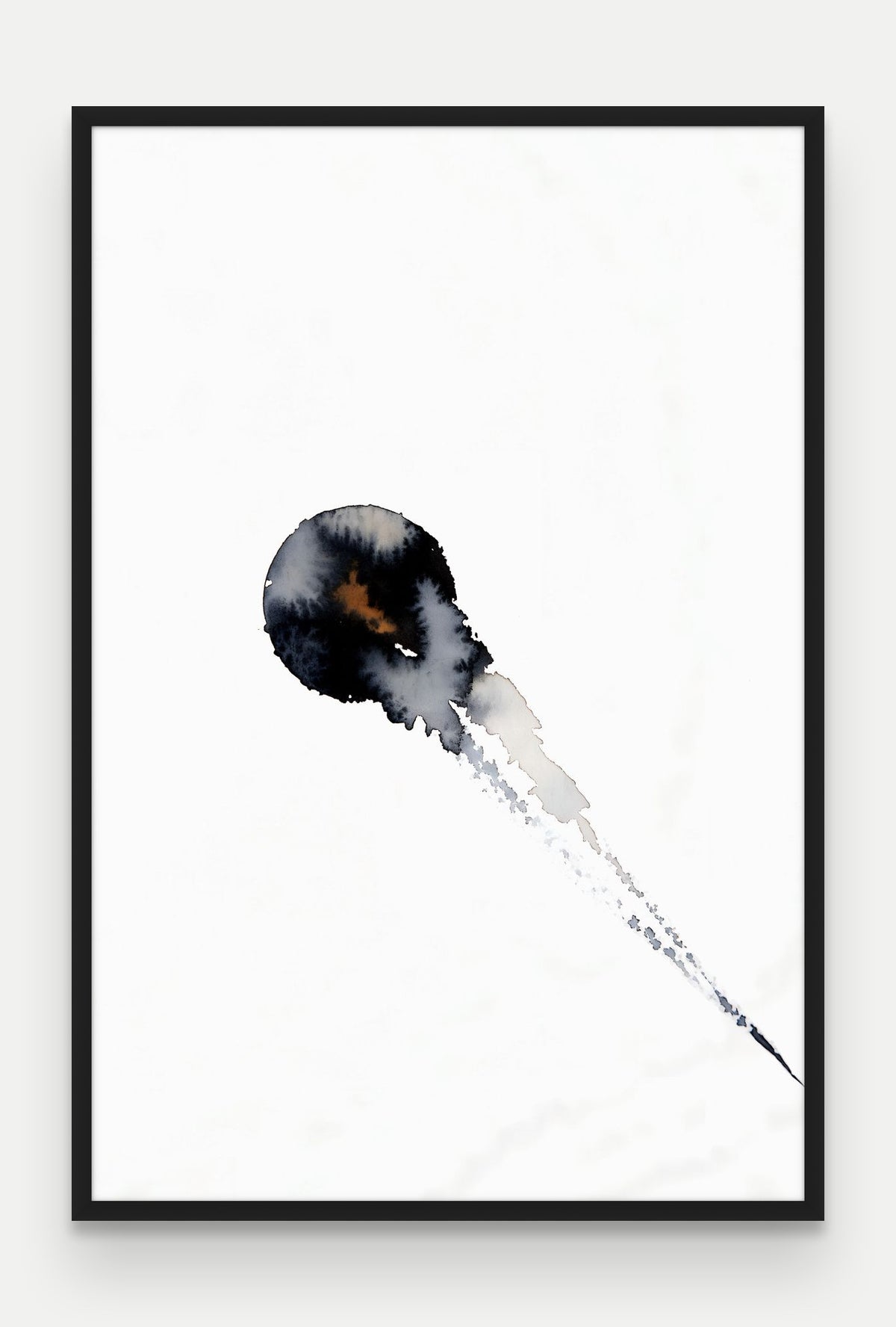 Obraz na płótnie Kropla w ramie, oprawa: drewno czarne, format 80 × 120 cm