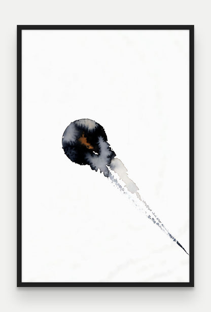 Obraz na płótnie Kropla w ramie, oprawa: drewno czarne, format 80 × 120 cm
