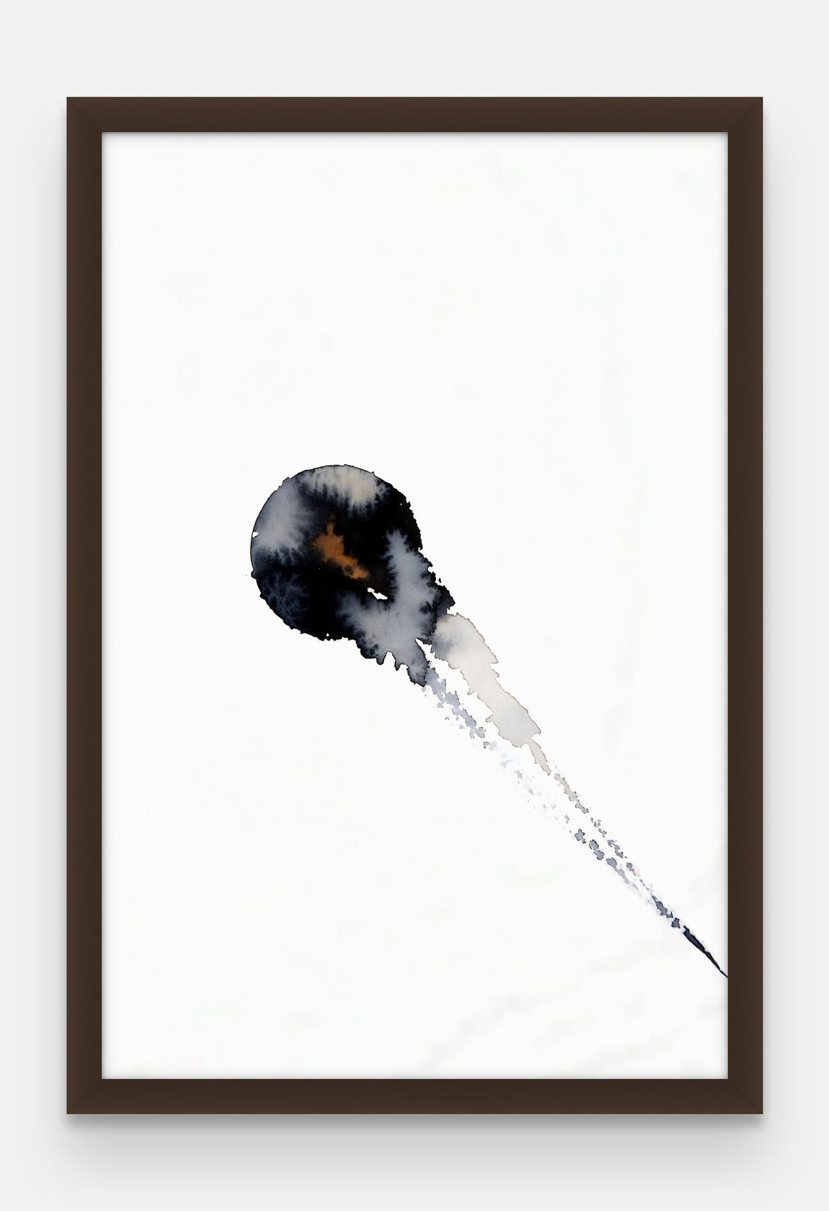 Obraz na płótnie Kropla w ramie, oprawa: drewno brązowe, format 40 × 60 cm