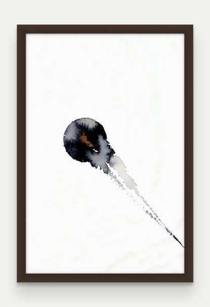 Obraz na płótnie Kropla w ramie, oprawa: drewno brązowe, format 40 × 60 cm