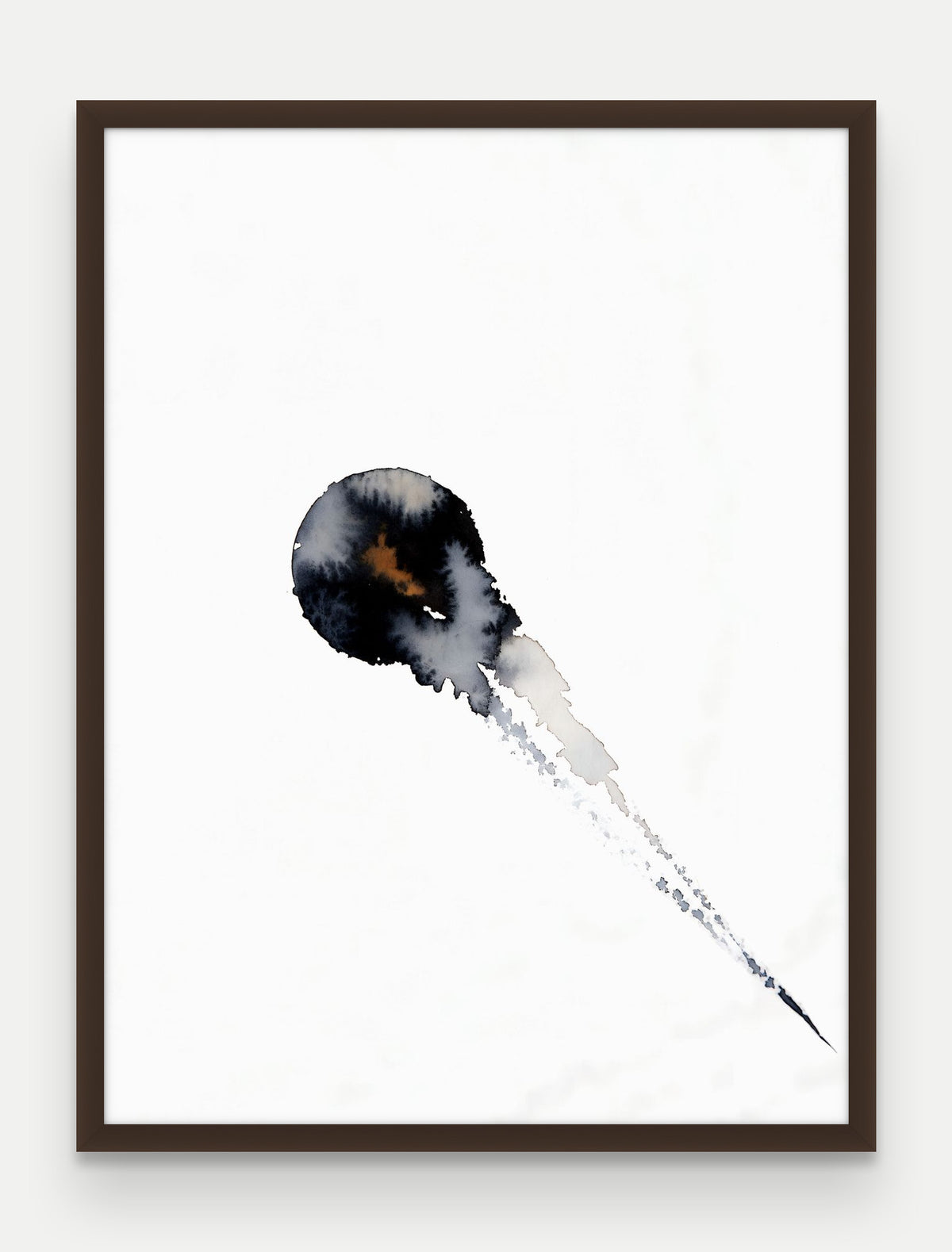 Obraz na płótnie Kropla w ramie, oprawa: drewno brązowe, format 60 × 80 cm