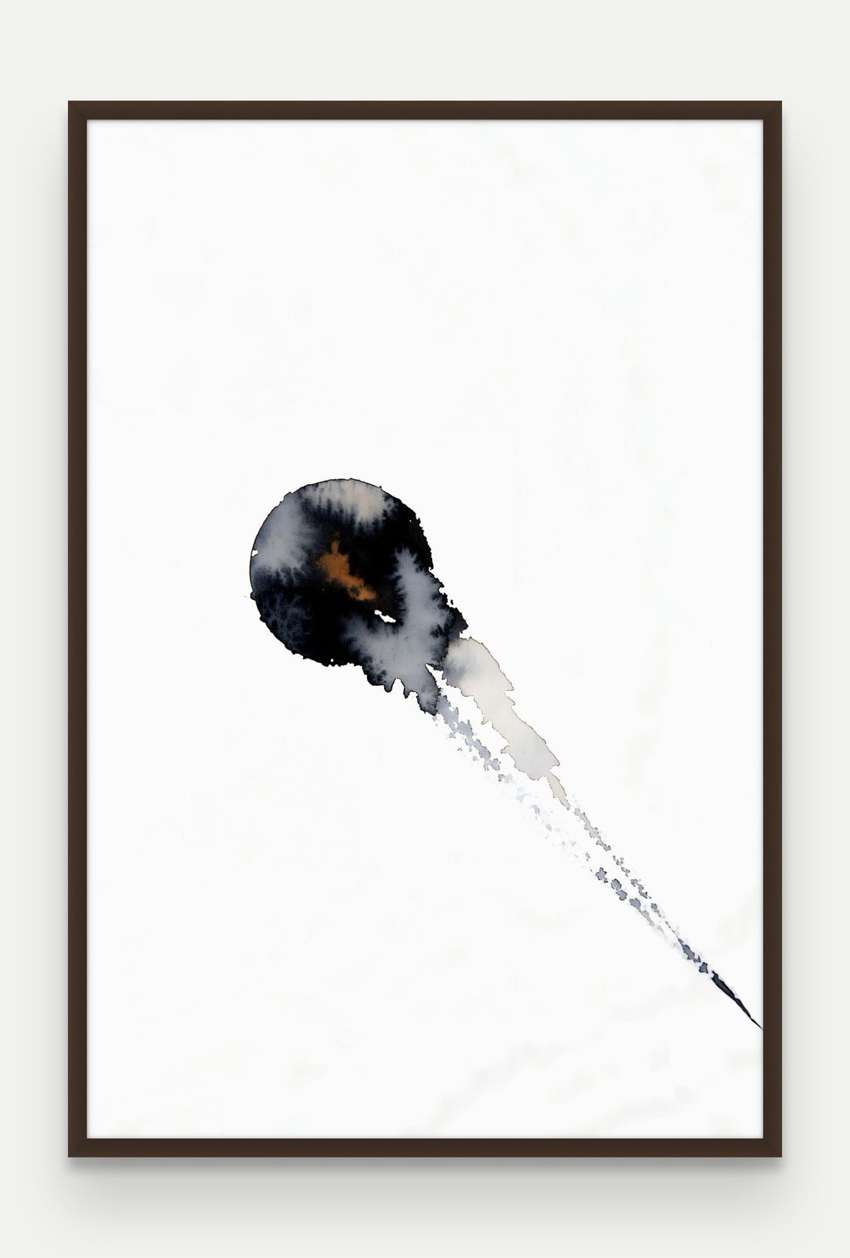 Obraz na płótnie Kropla w ramie, oprawa: drewno brązowe, format 80 × 120 cm