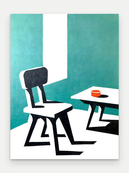 Obraz na płótnie Krzesło na blejtramie, bez ramy, format 60 × 80 cm