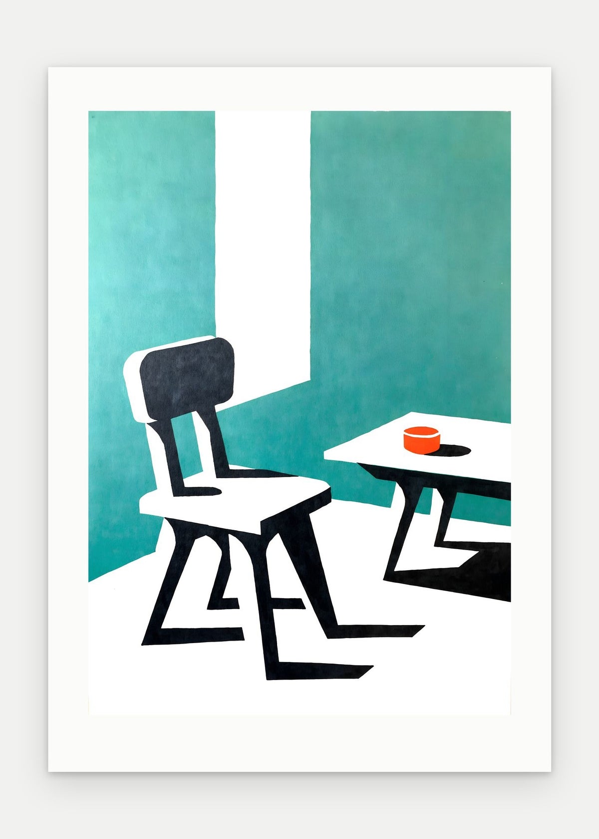 Plakat Krzesło bez oprawy, z passe-partout, format 50 × 70 cm