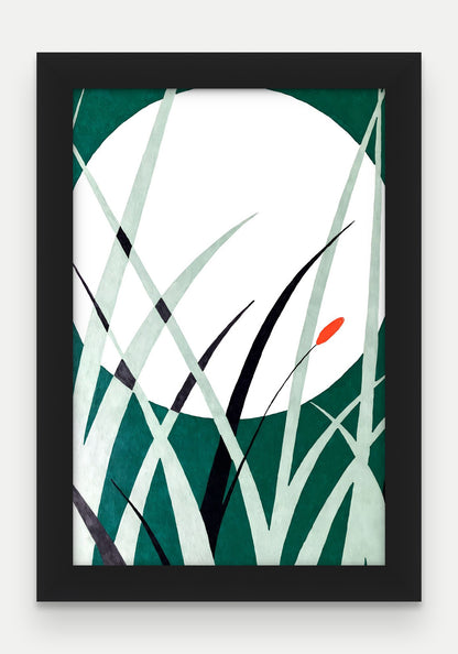 Obraz na płótnie Ksiezyc w ramie, oprawa: drewno czarne, format 20 × 30 cm