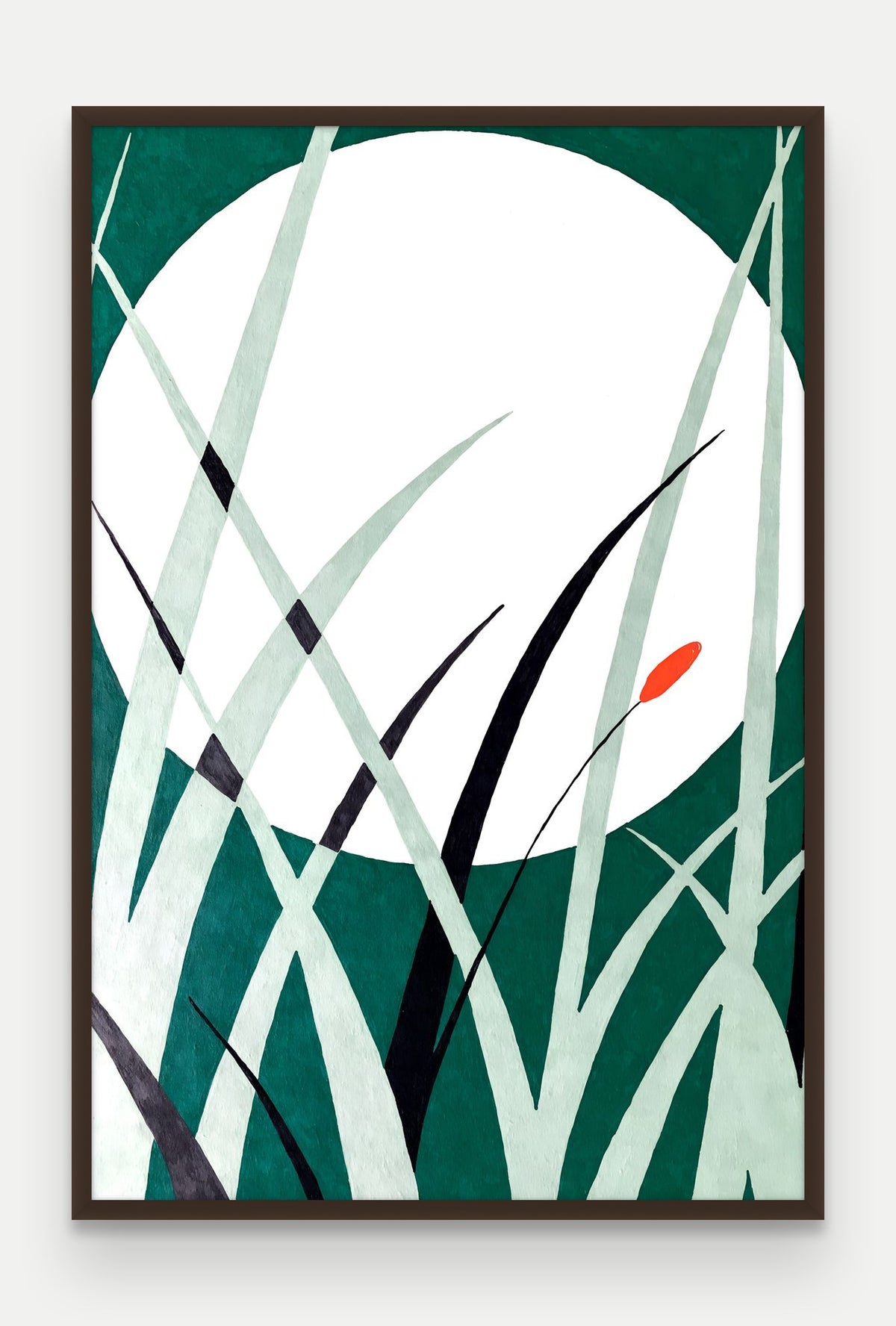 Obraz na płótnie Ksiezyc w ramie, oprawa: drewno brązowe, format 80 × 120 cm
