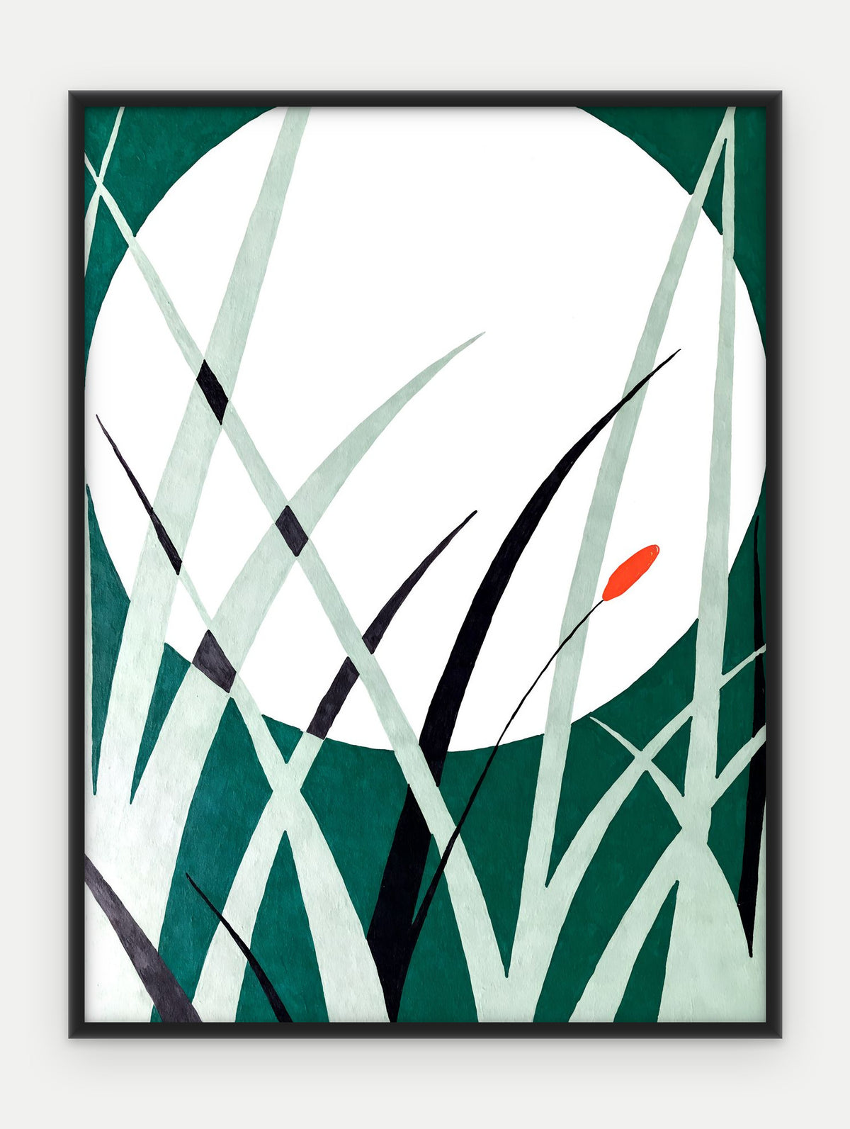 Plakat Księżyc w ramie, oprawa: aluminium czarne, format 30 × 40 cm