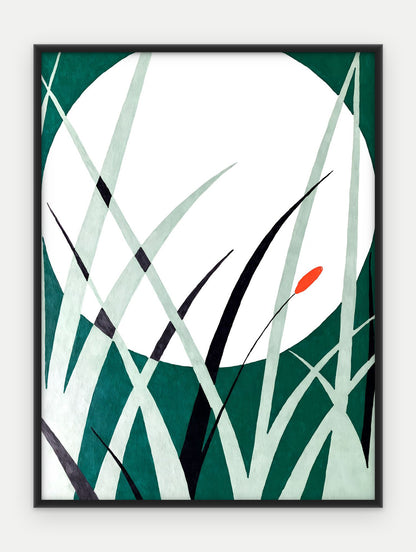 Plakat Księżyc w ramie, oprawa: aluminium czarne, format 30 × 40 cm
