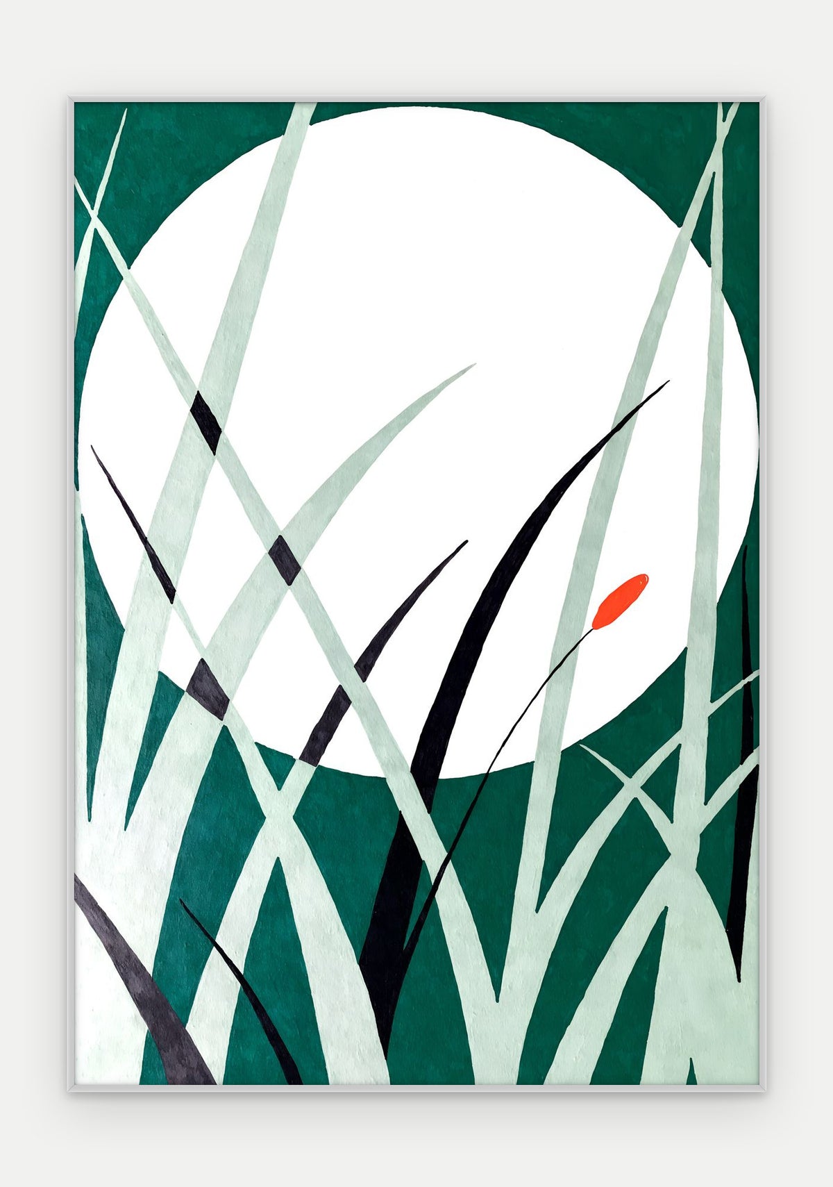 Plakat Księżyc w ramie, oprawa: aluminium srebrne, format 70 × 100 cm