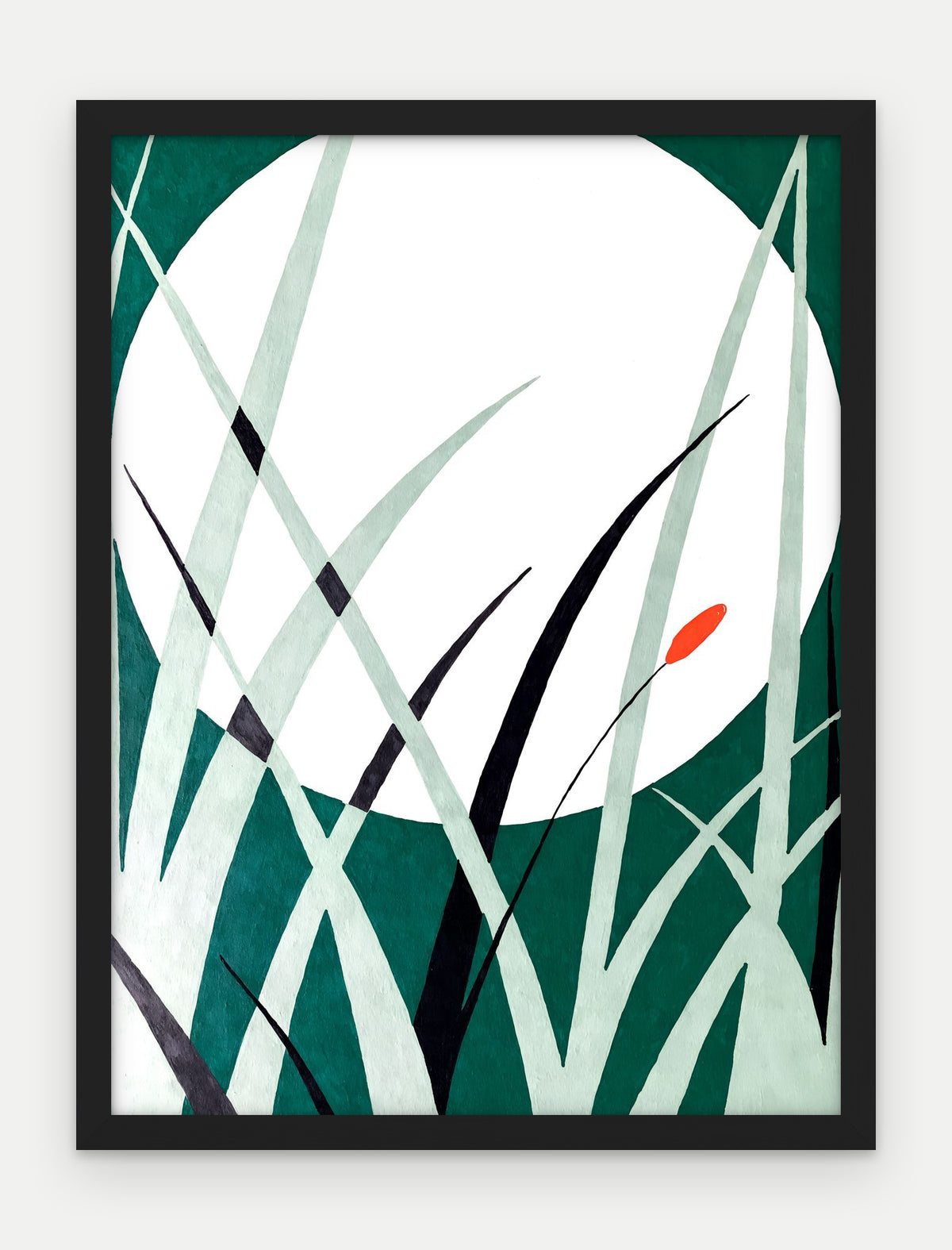 Plakat Księżyc w ramie, oprawa: drewno czarne, format 30 × 40 cm