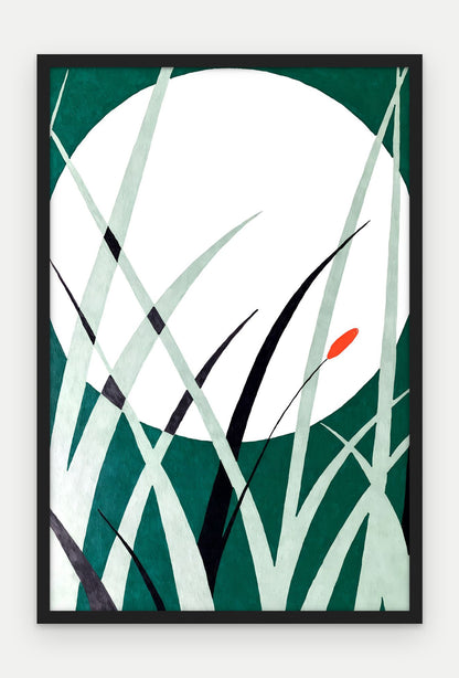 Plakat Księżyc w ramie, oprawa: drewno czarne, format 40 × 60 cm