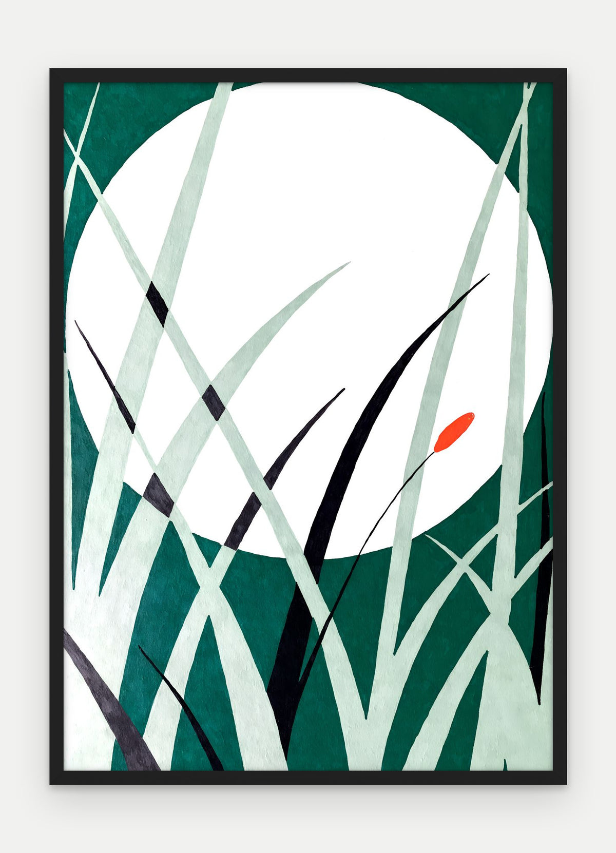 Plakat Księżyc w ramie, oprawa: drewno czarne, format 50 × 70 cm