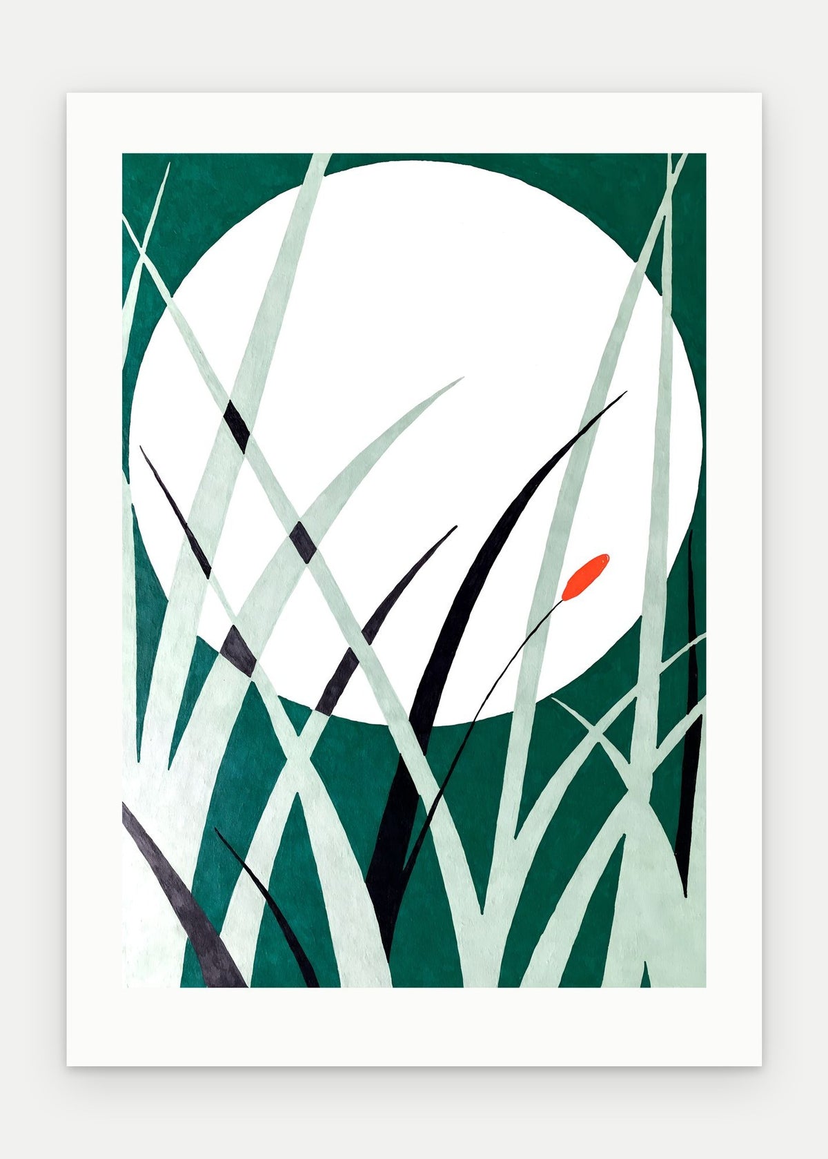 Plakat Księżyc bez oprawy, z passe-partout, format 50 × 70 cm