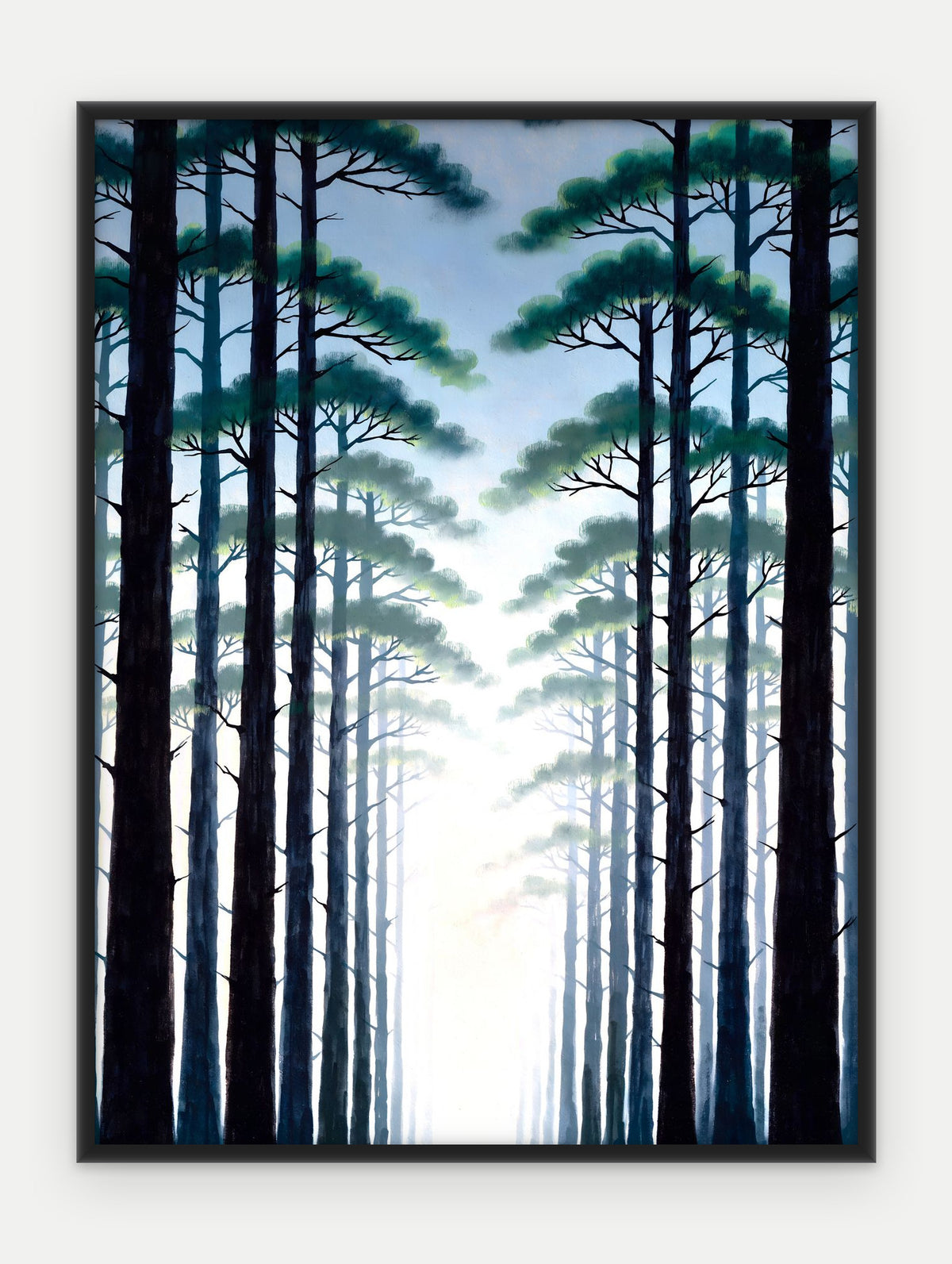 Plakat Las w ramie, oprawa: aluminium czarne, format 30 × 40 cm